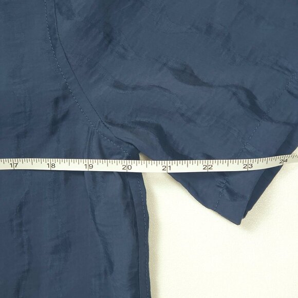 Madewell Boxy Short-Sleeve Shirt in Jacquard Men Size XS Warm Midnight Blue NWT - Picture 4 of 16